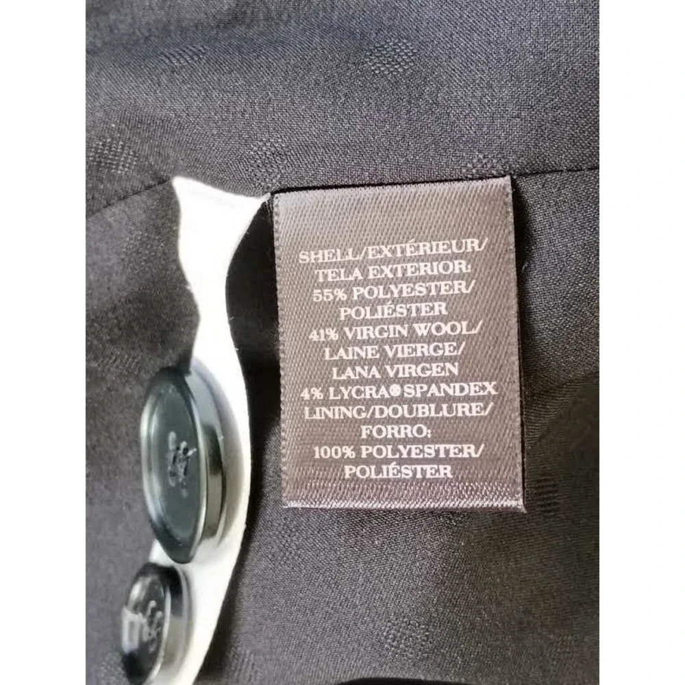 Ann Taylor Charcoal Gray Wool Blend 1‎ Button Tailored Blazer Jacket 4 NWOT $179